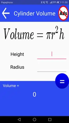 Volume Calculator android App screenshot 2