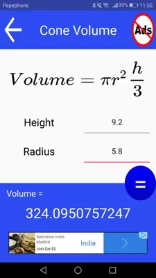 Volume Calculator android App screenshot 3